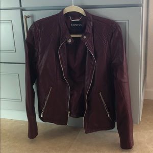 Express faux leather motor jacket M
